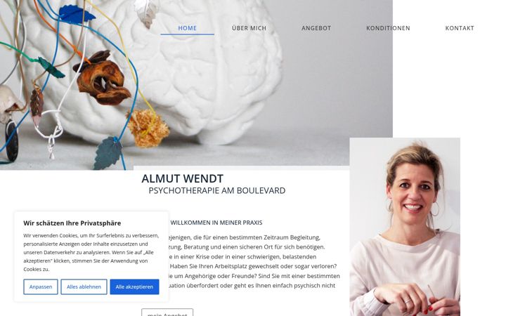 Screenshot of almut-wendt.ch