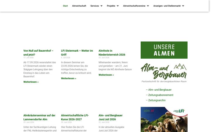 Screenshot of almwirtschaft.com