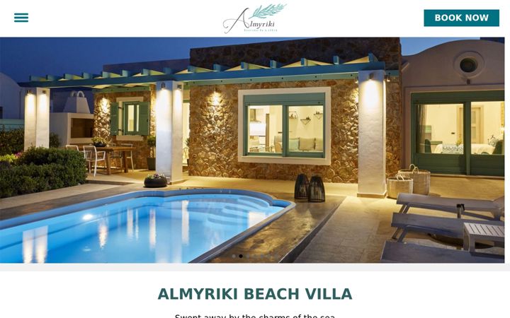 Screenshot of almyrikisantorini.com
