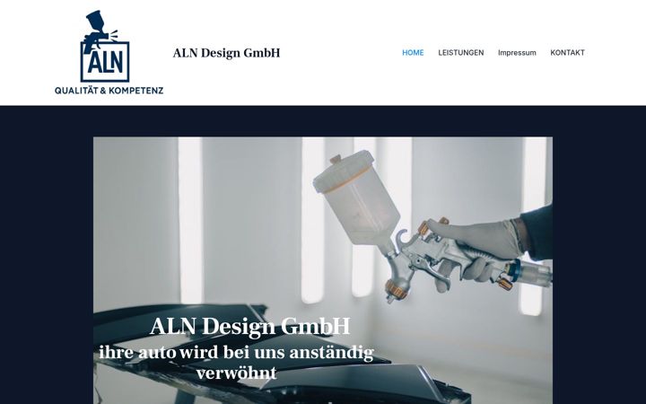 Skärmbild av aln-design.de