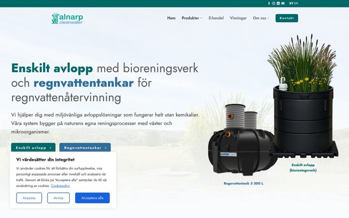 Skärmbild av alnarpcleanwater.se