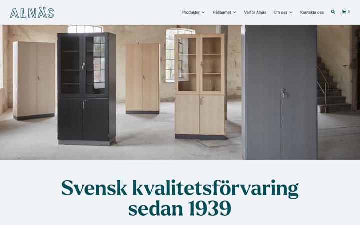 Skärmbild av alnas.se