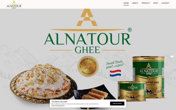 Екранна снимка на alnatourghee.com