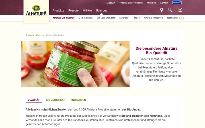 Screenshot of alnatura-bio7.com