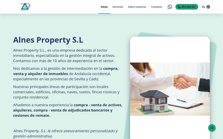 Screenshot of alnesproperty.com.es