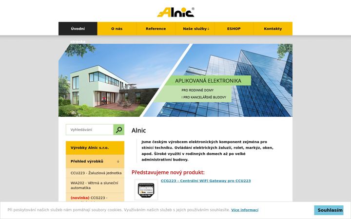 Screenshot of alnic.cz