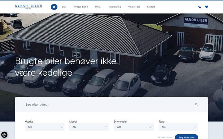 Ekrano kopija alnorbiler.dk