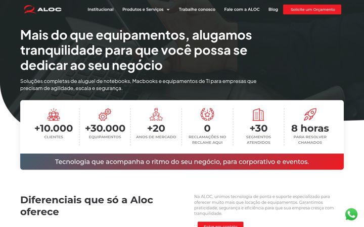 Zrzut ekranu aloc.com.br