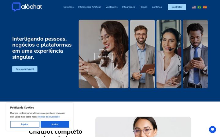 Screenshot of alochat.com.br