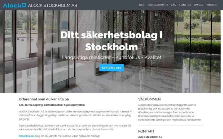 Screenshot of alock.se