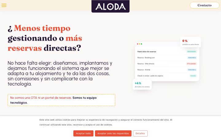 Screenshot von aloda.es