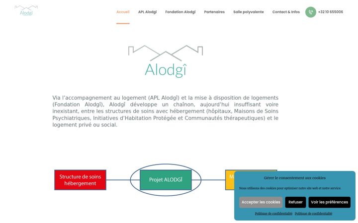 Screenshot of alodgi.be