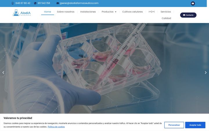 Screenshot of alodiafarmaceutica.com