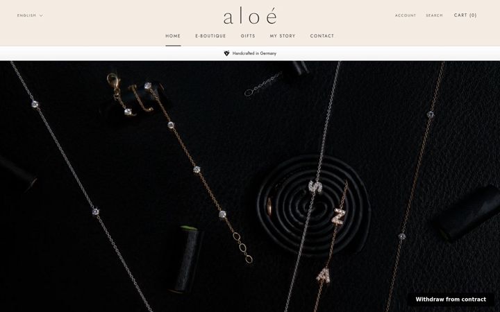 Screenshot von aloe-jewelry.com