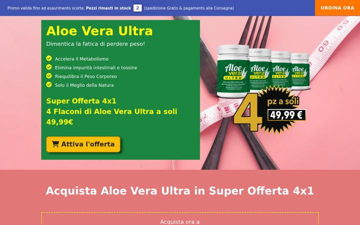 Screenshot of aloe-vera-ultra.it