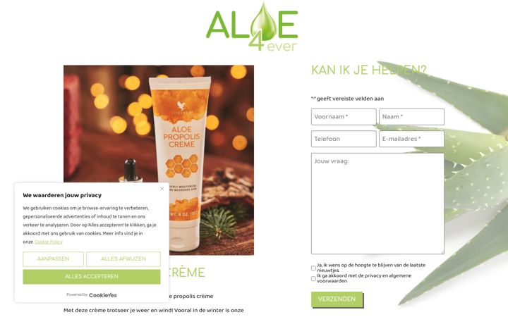 Screenshot of aloe4ever.be