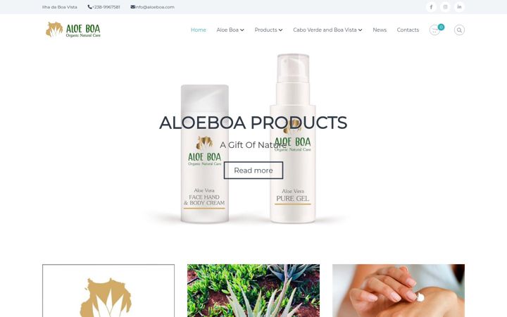 Screenshot of aloeboa.com