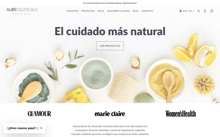 Screenshot of aloeceuticals.es
