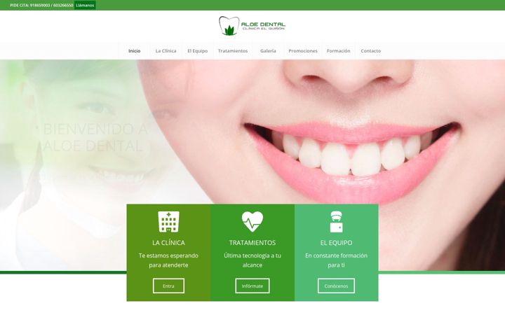 Screenshot of aloedental.com