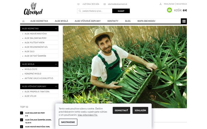 Screenshot of aloemed.sk