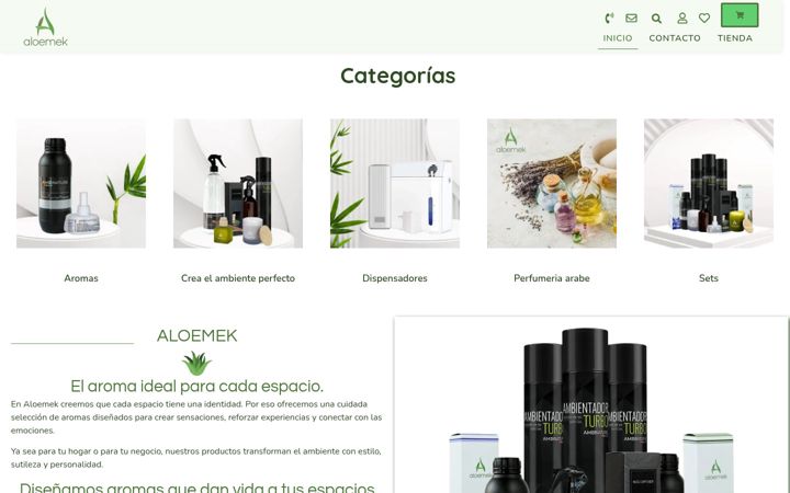 Screenshot of aloemek.com