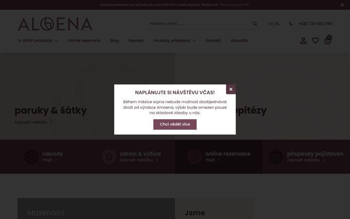 Screenshot of aloena.cz
