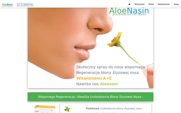 Screenshot of aloenasin.eu
