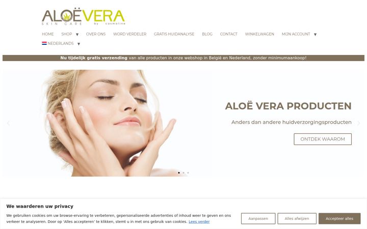 Capture d'écran de aloevera-products.be