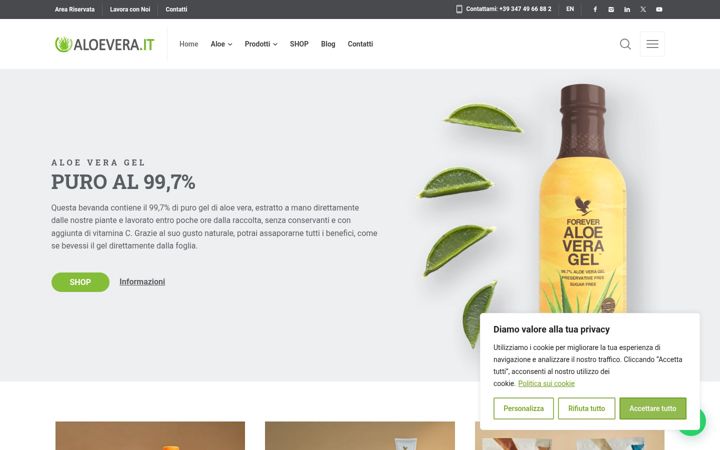 Képernyőkép: aloevera.it
