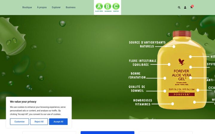 Képernyőkép: aloeveraenergie.com