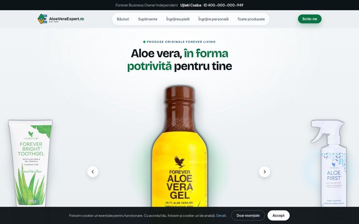 Screenshot of aloeveraexpert.ro