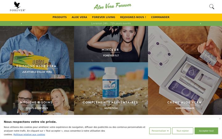 Screenshot of aloeveraforever.fr