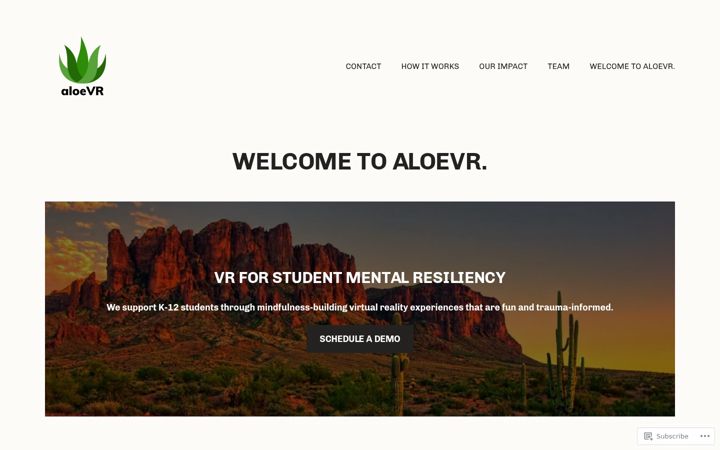 Screenshot of aloevr.com