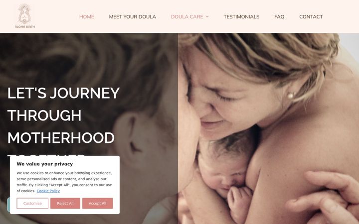 Screenshot of aloha-birth.com