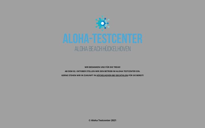 Snimka zaslona za aloha-testcenter.de