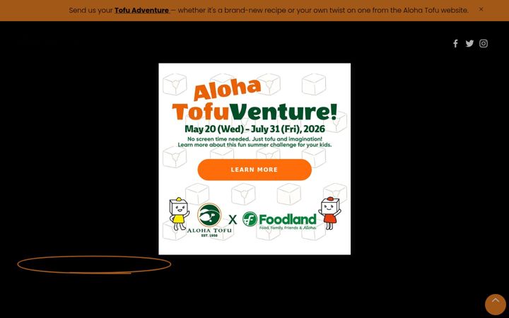 Screenshot stránky aloha-tofu.com