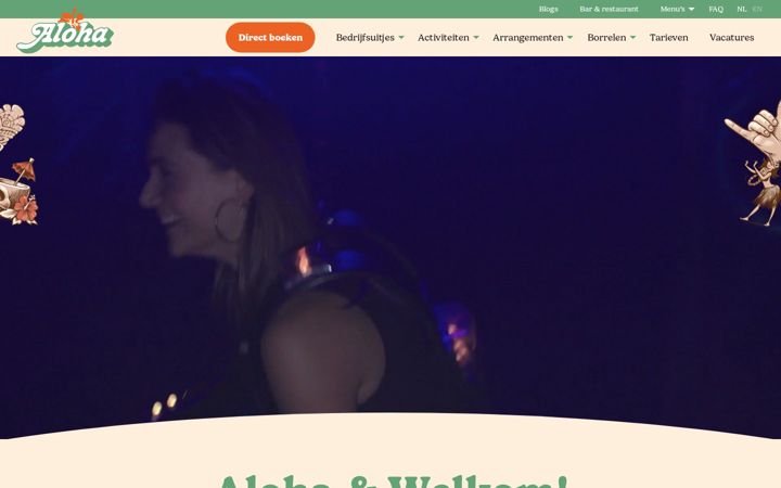 Screenshot of aloha.nl