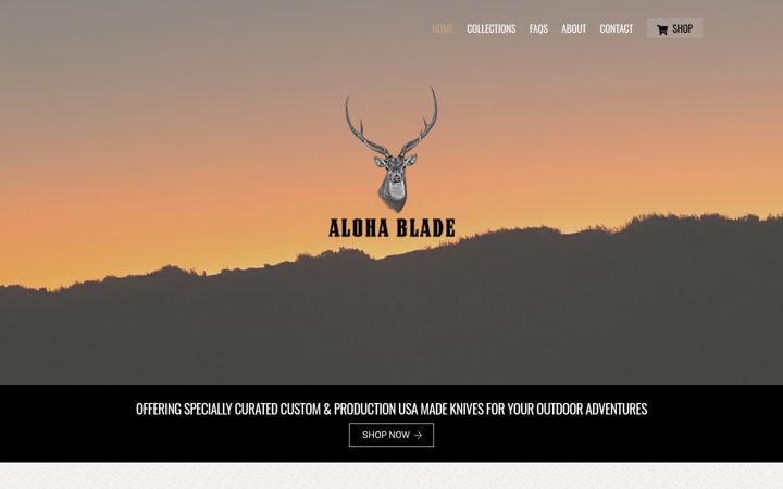Screenshot of alohablade.com