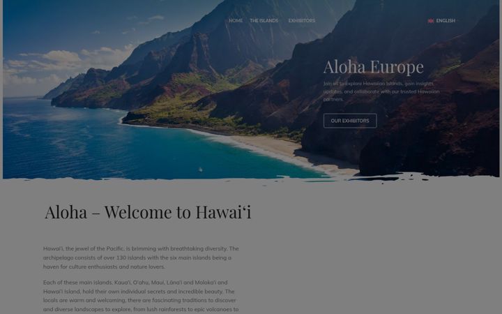 Skärmbild av alohaeuropeevents.com