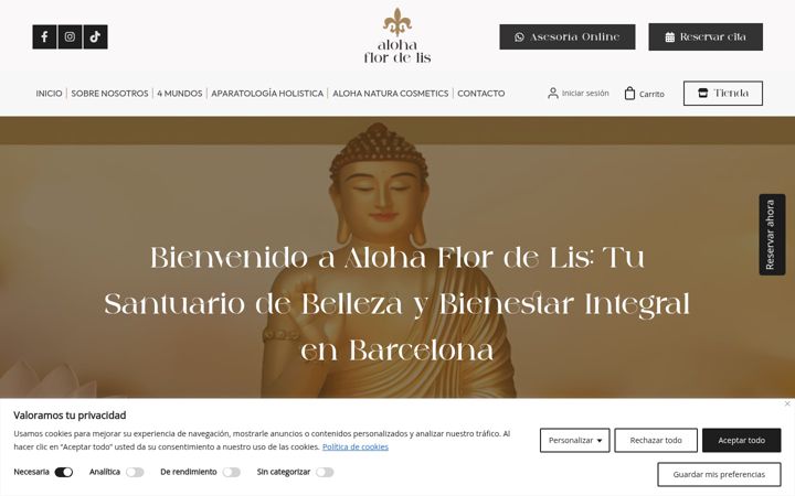 Screenshot of alohaflordelis.com