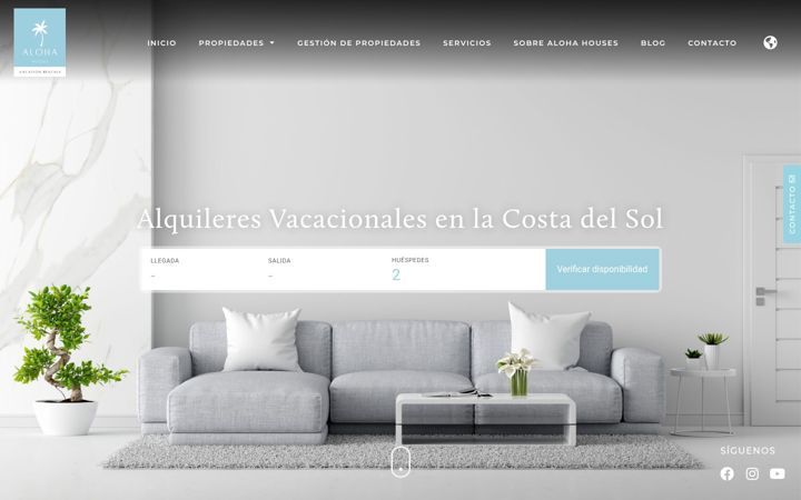 Screenshot of alohahouses.es