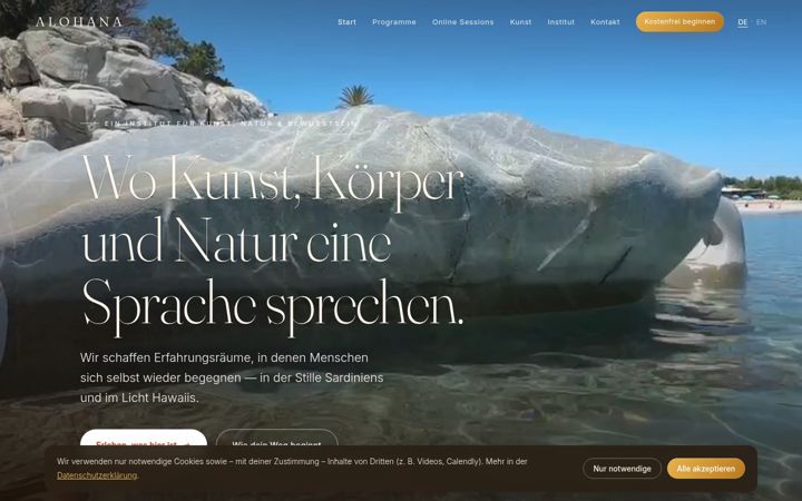 Screenshot of alohana.de