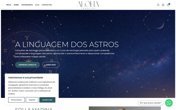 Screenshot of alohaterapias.pt