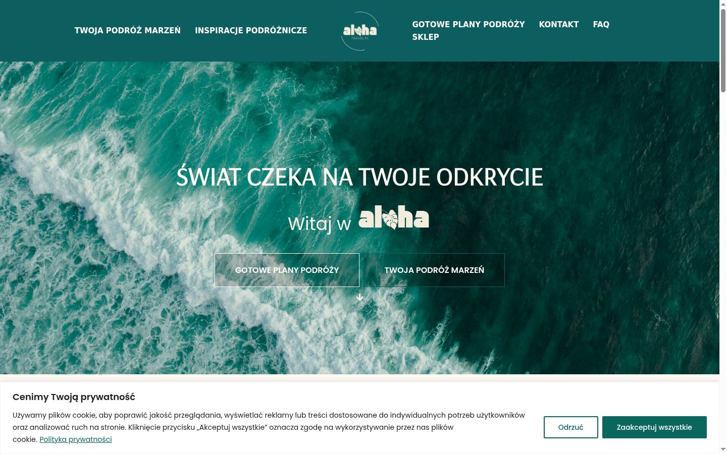 Screenshot of the consent banner shown before any interaction