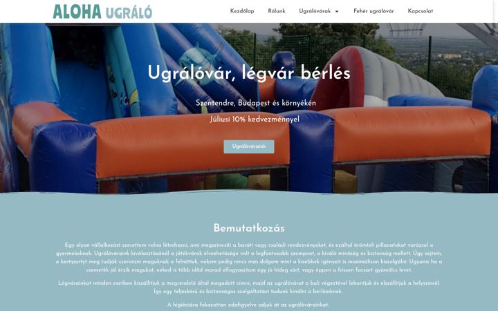 Screenshot ta' alohaugralovar.hu