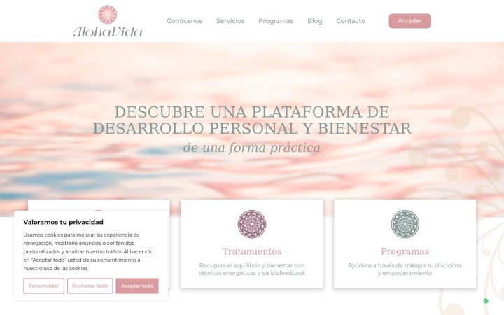 Screenshot of alohavida.es