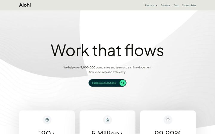 Screenshot of alohi.com