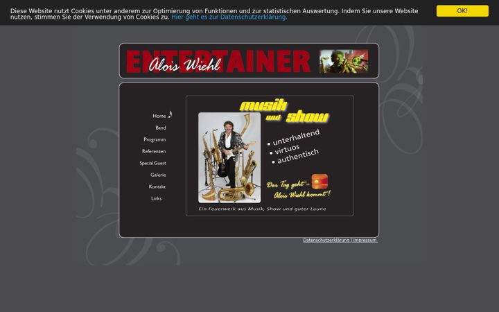 Screenshot of alois-entertainer.de