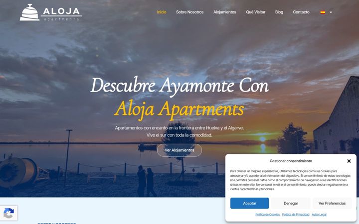 Screenshot von alojaapartments.es