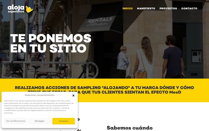 Екранна снимка на alojaexperience.com